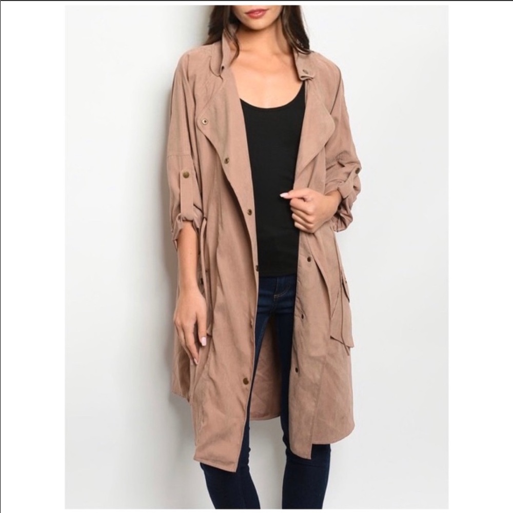 mittoshop Lightweight Trench Coat in Taupe